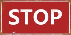 Plechová ceduľa Stop