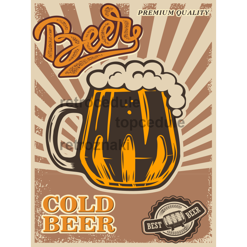 Sign Beer - Legjobb Sör - Retro bádogtáblák