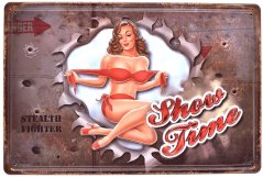 Plechová cedule Show Time