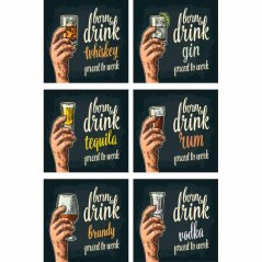 Sign Born To Drink MIX - Porced To Work Sign Born To Drink MIX - Porced To Work