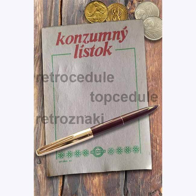 Cedule Konzumný lístok