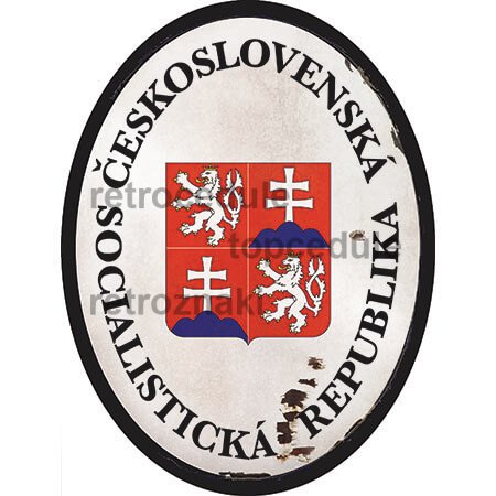 Ceduľa Československá Socialistická Republika old