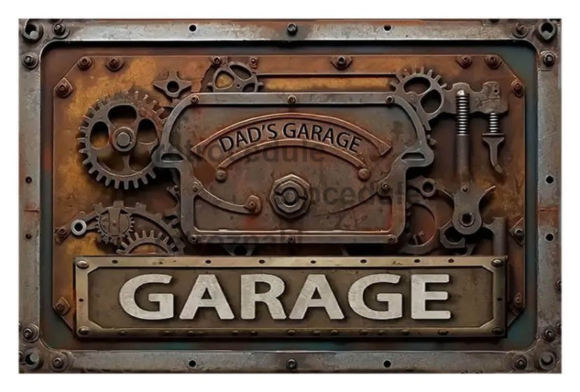 Opozorilni znak Dads Garage 2