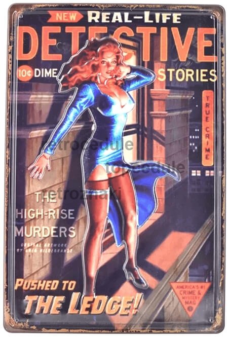 Znak blaszany Detective Stories - Girl