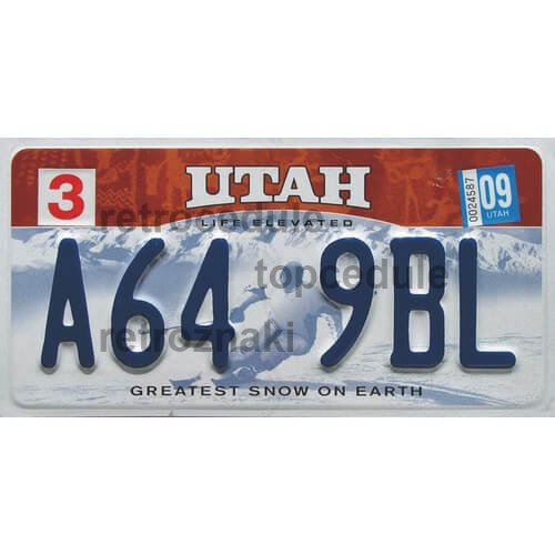 Ceduľa značka Utah