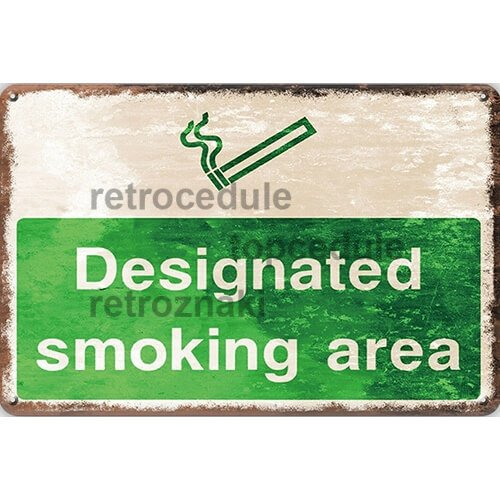 Kijelölt dohányzóhely tábla