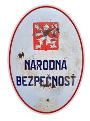 Plechová cedule Národná Bezpečnosť