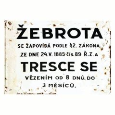 Ceduľa Žebrota Trece Se
