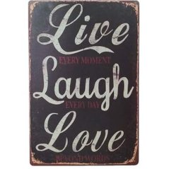 Ceduľa Live Laught Love