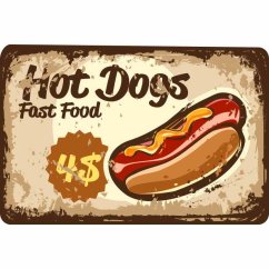 Cedule Restaurace menu - Hot Dogs