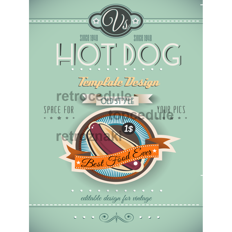 Znak Hot Dog - Najboljša hrana vseh časov Znak Hot Dog - Najboljša hrana vseh časov