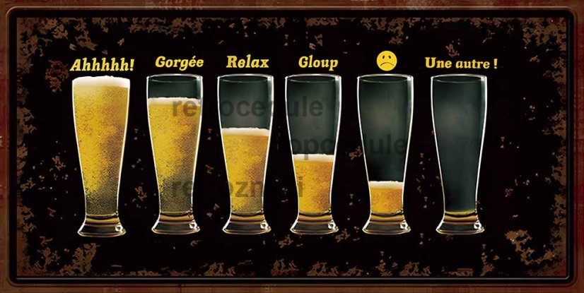 Znak blaszany Beers