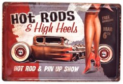 Pločevinasti znak Hot Rod - Hight Hells