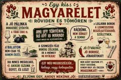 Sheet metal sign of the Magyarelet