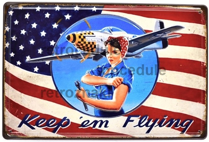 Pločevinasti znak Keepem Flying