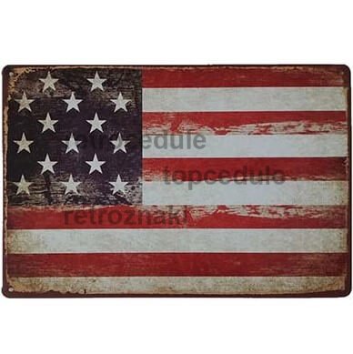 Ceduľa vlajka USA