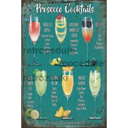 Prosseco koktél felirat 2