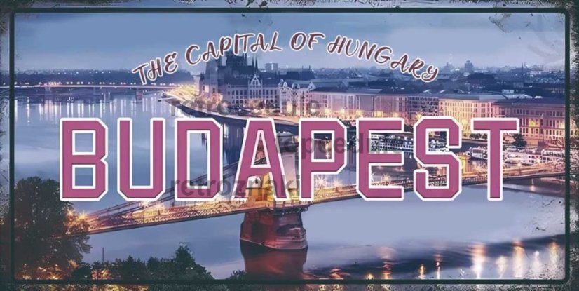 Znak blaszany Budapest