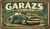 Sheet metal sign of the Garazs