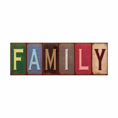 Drevená Ceduľa Family