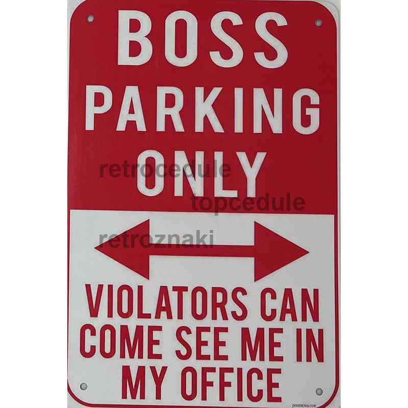 Ceduľa Boss Parking Only