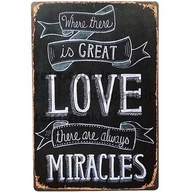 Ceduľa Love Miracles
