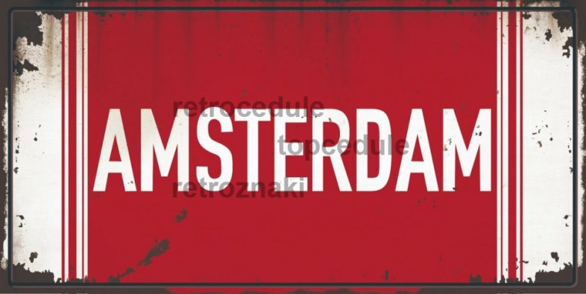 Znak blaszany Amsterdam Znak blaszany Amsterdam