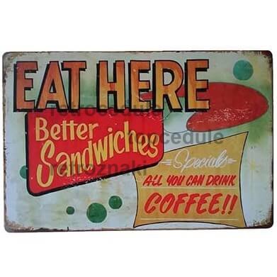 Egyél itt jobb szendvicseket jel Egyél itt jobb szendvicseket jel