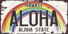 Znak blaszany Aloha Hawaii