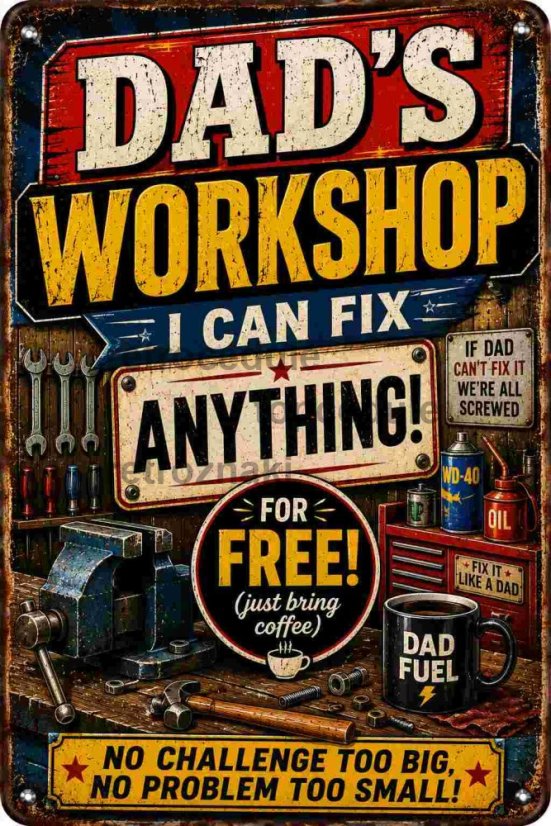 Tabliczka blaszana Dads Workshop