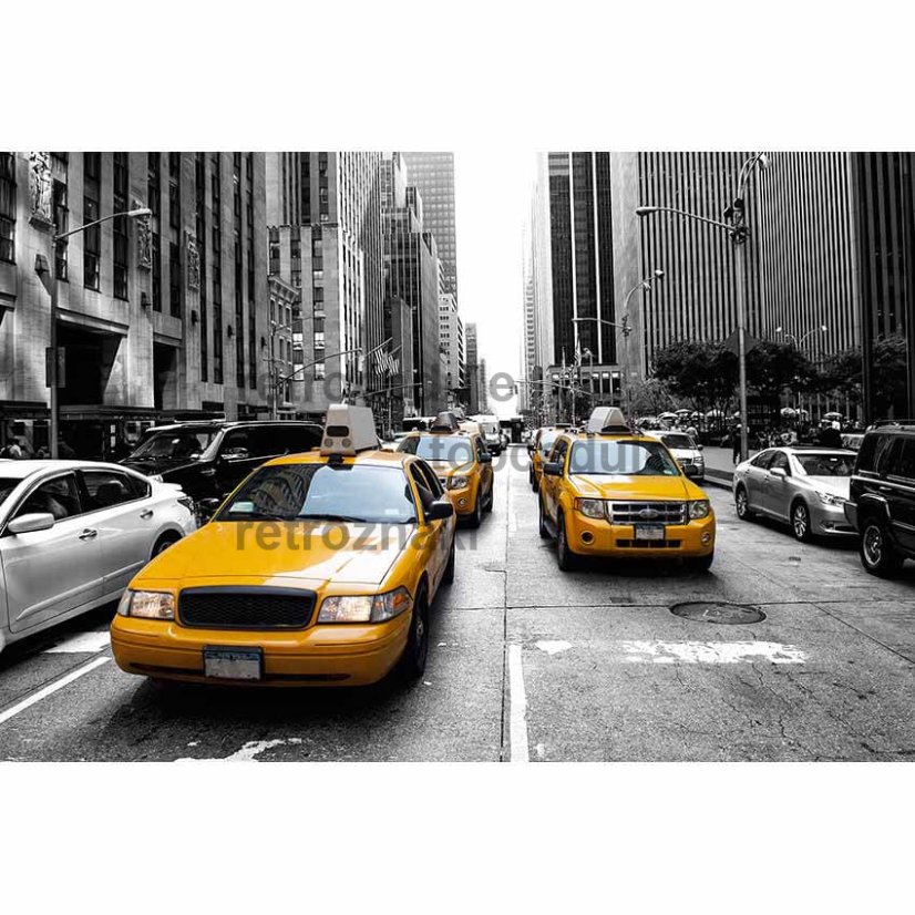 Retro fénykép New York Taxi USA Retro fénykép New York Taxi USA
