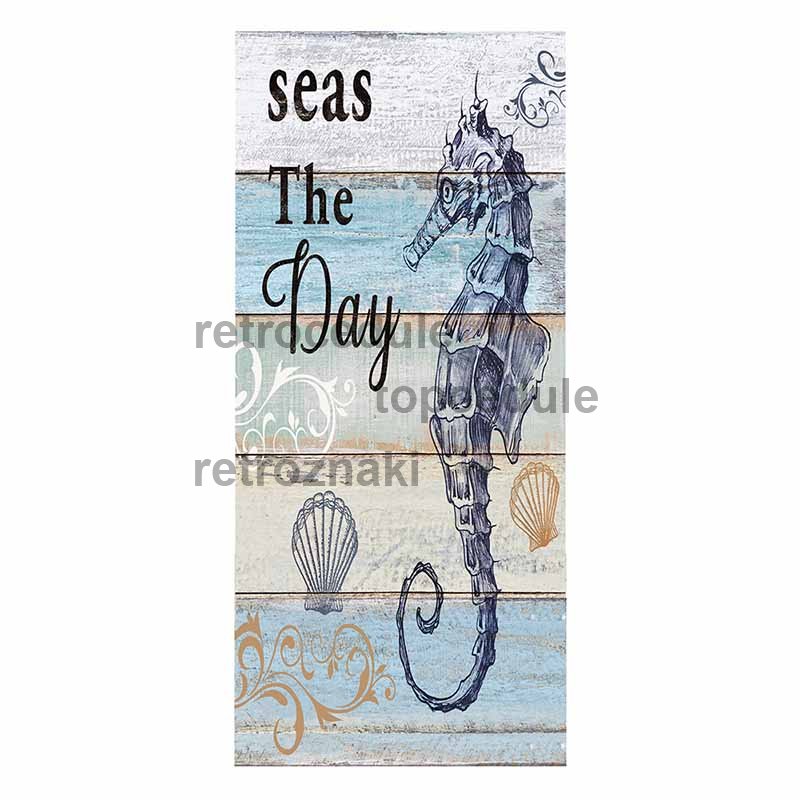 Drevená Ceduľa Sea The Day