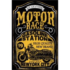 Znak bencinske črpalke Motor Race New York City
