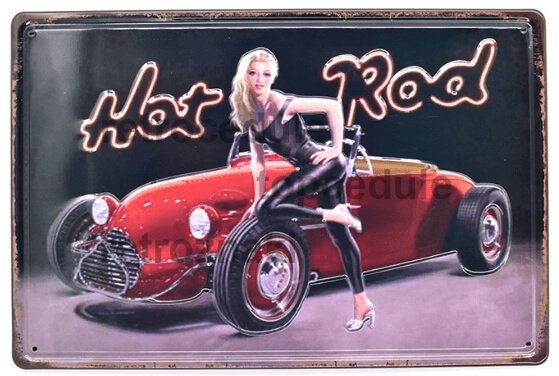 Znak blaszany Hot Rod