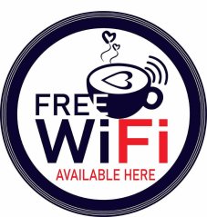 Ceduľa Free Wifi - Available Here Ceduľa Free Wifi - Available Here