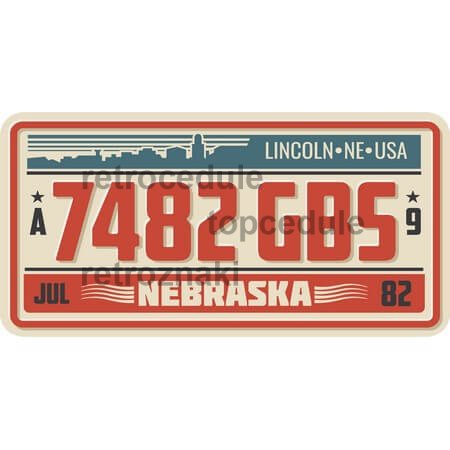 Ceduľa USA značky - Lincoln Nebraska
