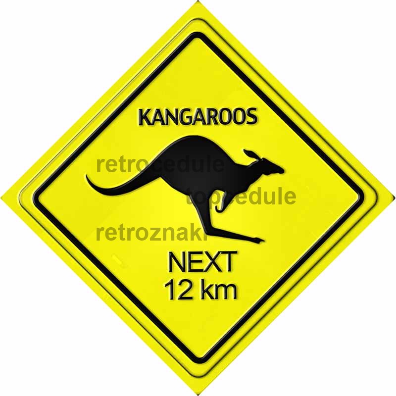 Cedule Kangaroos Next 12km