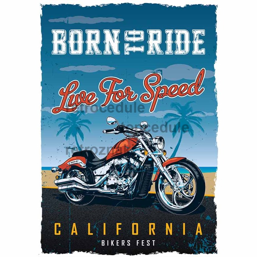 Znak Born to Ride – Živi za hitrost Znak Born to Ride – Živi za hitrost