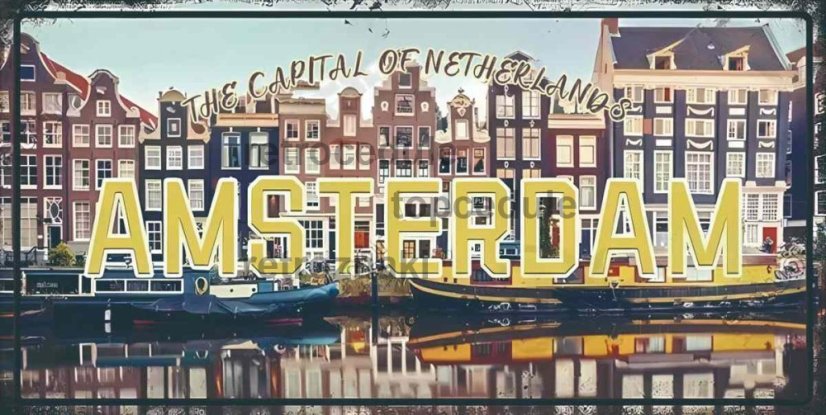 Tin sign Amsterdam
