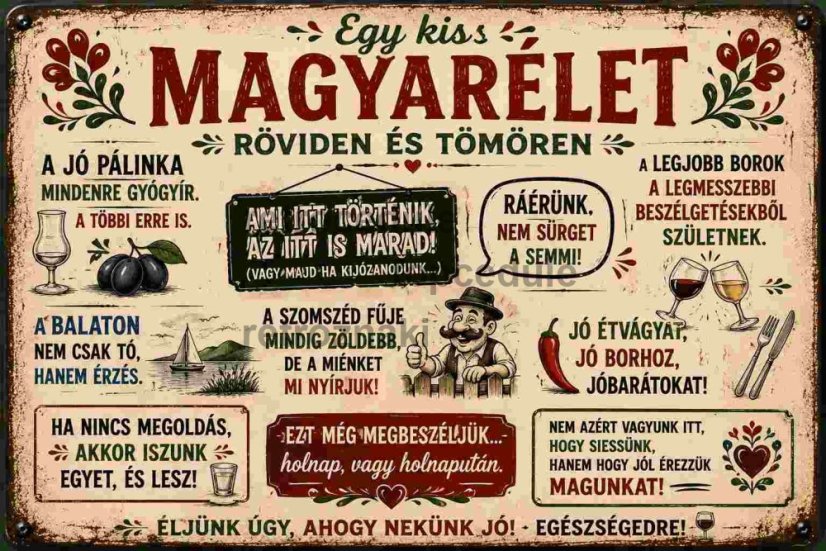 Bádogtábla Magyarelet