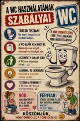 Bádogtábla A WC Hasznalatak Szabalyai