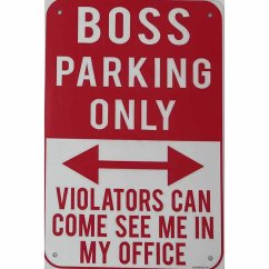 Ceduľa Boss Parking Only