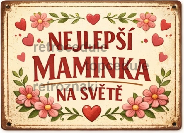 Plechová cedule Nejlepší maminka na světě