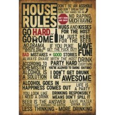 Ceduľa House Rules