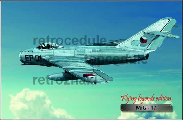 Ceduľa Lietadlo MiG - 17