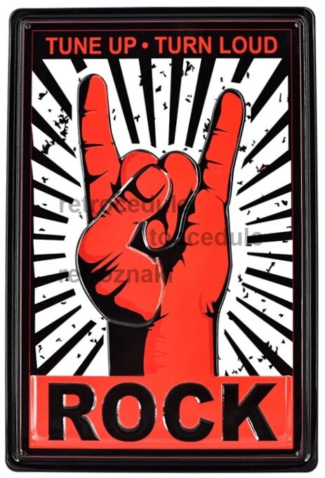 Pločevinasti znak Tune Up - Turn Loud - ROCK