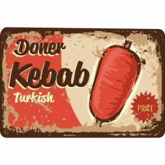 Znak menu restauracji Doner Kebab