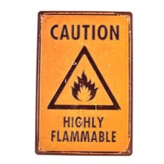 at110 cedula 3d caution hight flammable 30&#215;20