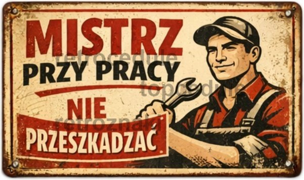 Podpisz oznaczenie Mistrz Przy praci Nie Przeszkadzac