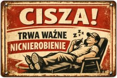 Podpisz oznaczenie Cisza! Trwa Wazne Nicnierobienie